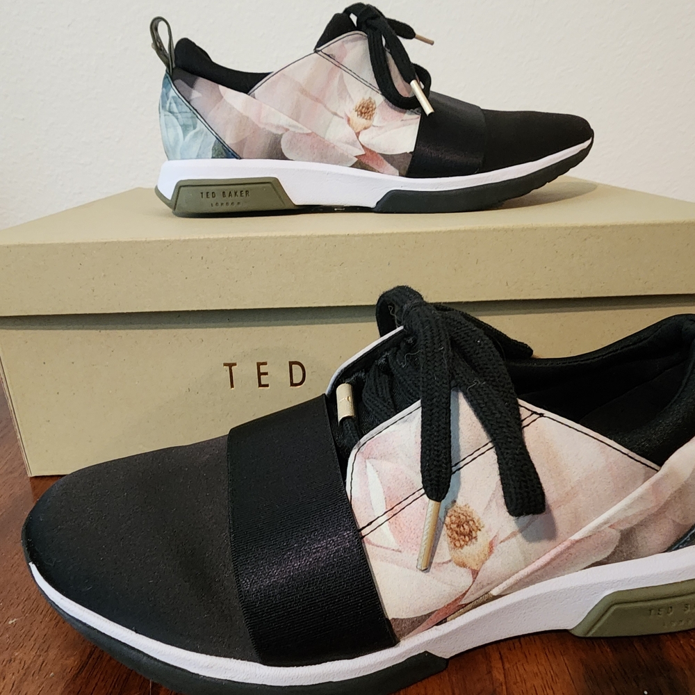 Ted Baker Black Floral Women's Sneakers